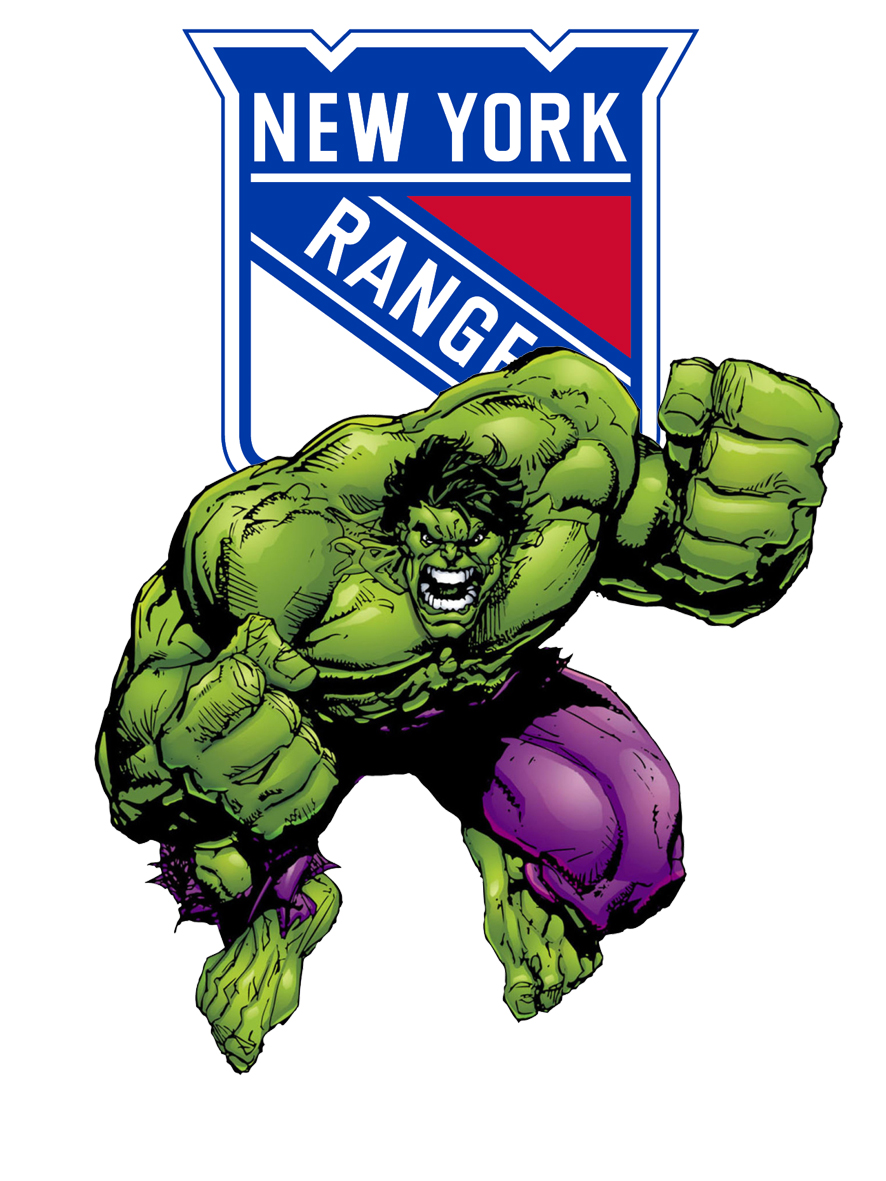 New York Rangers Hulk Logo vinyl decal